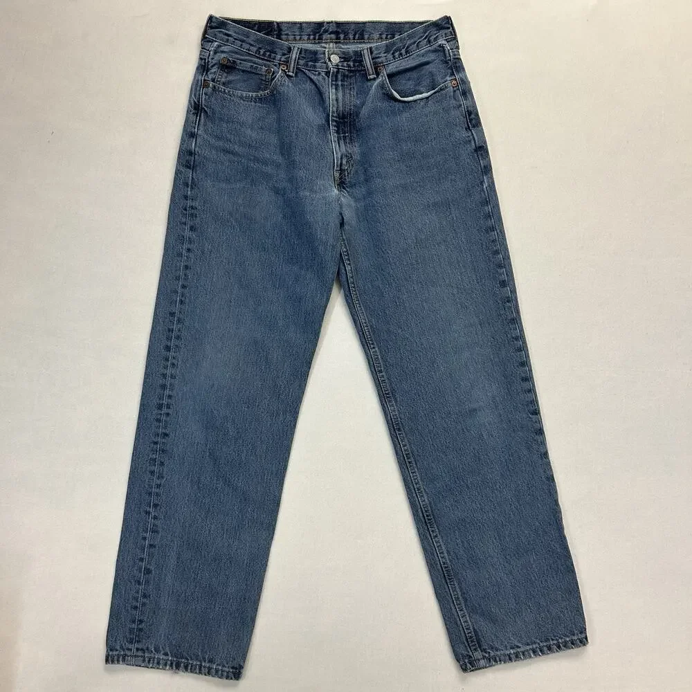 Levis 550 Relaxed Fit Straight Leg Jeans Men's 34x32 Blue Denim Casual Classic